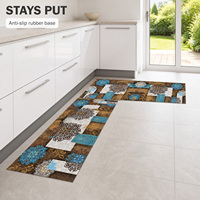 Custom Diatom Mud Kitchen Runner Rug Patchwork Floral Printed Non Slip Anti Fatigue Washable Easy Clean Floor Mat Home Decor