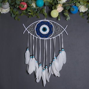 <span class=keywords><strong>Atrapasueños</strong></span> de ojo malvado hecho a mano <span class=keywords><strong>atrapasueños</strong></span> azul para arte de pared decoración de apartamento amuleto de buena suerte para oficinas en el hogar espacio de vida - Product Image 5