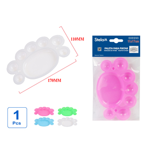 Tavolozza per Miscelazione Colori in Plastica con Motivo Circolare Peiyong 17x11cm Resistente per Materiali Artistici - Product Image 1