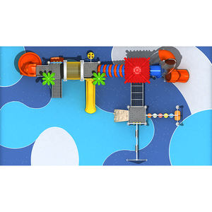 Grande aire de jeux extérieure avec toboggan en acier Manèges de <span class=keywords><strong>parc</strong></span> d'attractions pour les enfants pour les espaces publics de l'école de jardin - Product Image 6