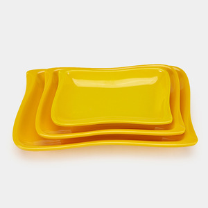 A5 Colorful Melamine <b>Plates</b> Irregular Shape BPA Free For Party Hotel Food Use - Product Image 5