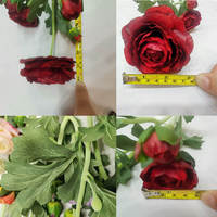 Bunga Ranunculus Sutra 5 Tangkai Sen Masine Real Touch, Bunga Artificial untuk Dekorasi dan Rangkaian Rumah