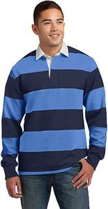 ラグビーポロシャツ新デザインコットン半袖ストライプラグビーフットボール用カスタムラグビージャージ - Product Image 4