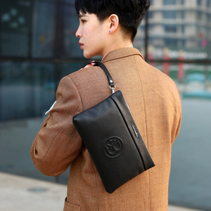 Borsa a Mano da <span class=keywords><strong>Uomo</strong></span> in Vera Pelle di Vacchetta, Stile Business Casual, Design Semplice ed Elegante, Trendy a <span class=keywords><strong>Tracolla</strong></span> - Product Image 4