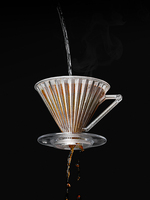 MHW-3BOMBER Elf PCTG Dripper à café pour infusion, cône à 60 degrés avec 30 nervures triangulaires et grand trou unique