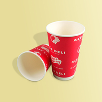 Tasse à café jetable personnalisée en papier écologique tasses de gros avec logo pour les jus de fruits