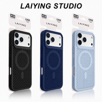 Coque de protection magnétique en nid d'abeille effet peau pour iPhone 18 Pro Max / 17, antichoc et respirante