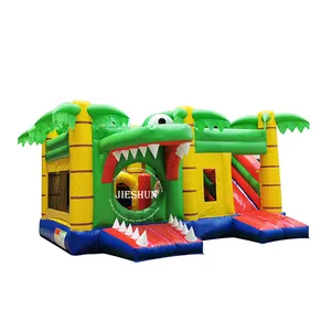 Nhà Máy Giá ngoài trời sân nhỏ cá sấu <span class=keywords><strong>Inflatable</strong></span> nhà bị trả lại lâu đài bouncy lâu đài <span class=keywords><strong>Inflatable</strong></span> với trượt - Product Image 1
