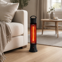 Chauffe-terrasse électrique infrarouge 1200W, portable, autoportant, étanche IP55, pour extérieur, à installer sous la table