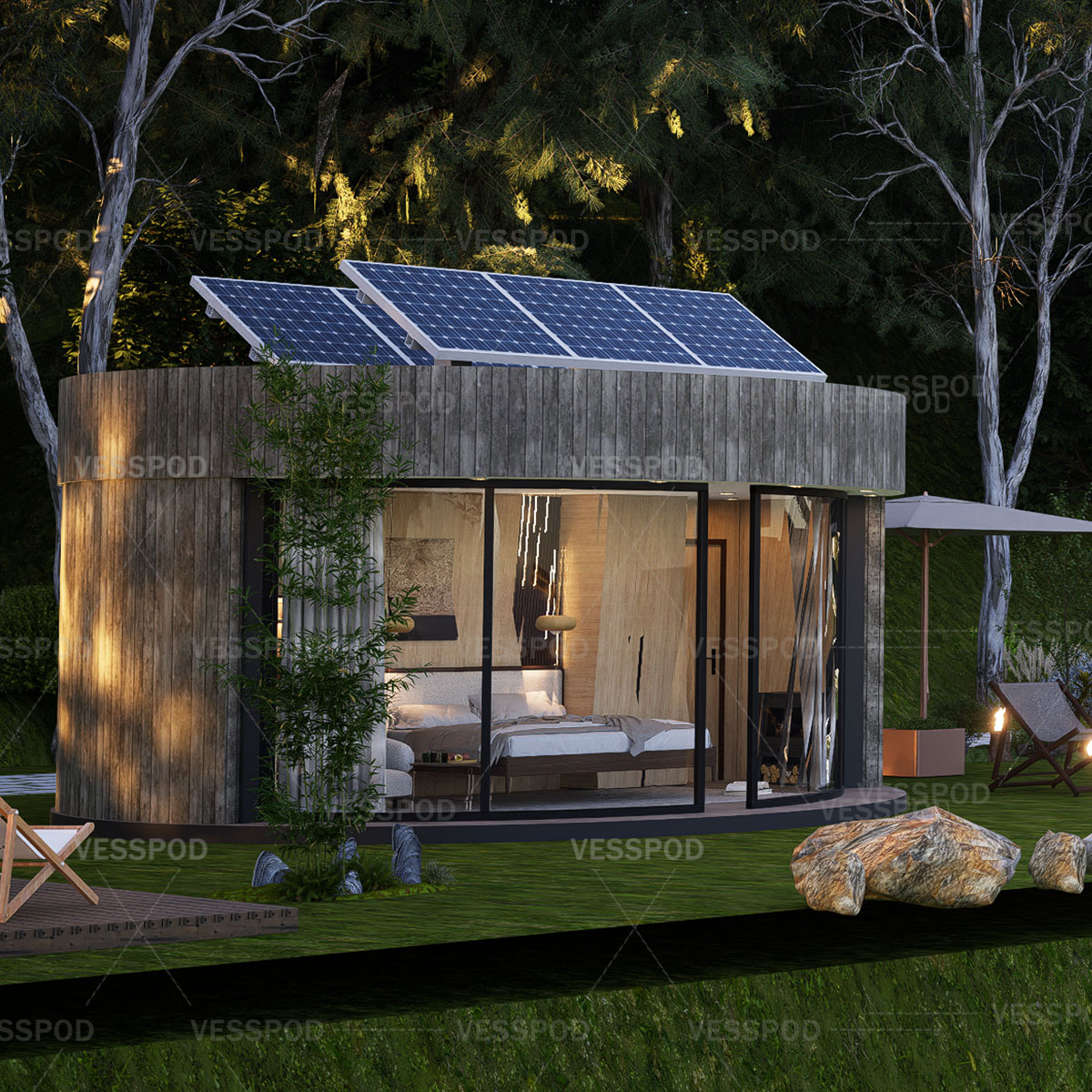 Round Log Wooden House - Durable \u0026 Stylish Prefab Homes, image size:1200x1200