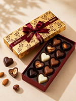 Boîte cadeau personnalisée de luxe pour chocolats et dattes, avec fentes, dorure à chaud et logo personnalisé, pour cadeaux alimentaires haut de gamme de fêtes