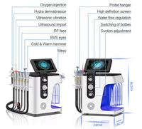 Appareil de soin de la peau par hydradermabrasion, professionnel, 7 en 1, jet d'eau et d'oxygène H2O2, aqua peel, microdermabrasion faciale