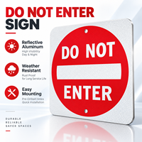Panneau de signalisation routière en aluminium « Ne pas entrer », impression de logo personnalisable, réfléchissant, imperméable, durable, panneau d'avertissement routier pour parking