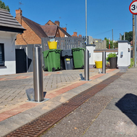 Borne de stationnement télescopique manuelle en acier inoxydable avec serrure et clés