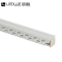 Profilé LED en aluminium encastré sans cadre pour éclairage linéaire architectural commercial dans les plafonds en cloisons sèches