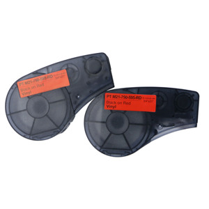 China fabricante Compatible etiqueta M21-750-595-RD negro sobre rojo etiqueta laminada cintas para <span class=keywords><strong>Brady</strong></span> BMP21-PLUS - Product Image 4