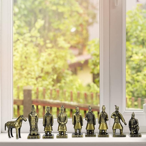 Terracotta Warriors and Horses Desk Decorations <strong>Retro</strong> <strong>Decor</strong> Vintage Terracotta Warriors Statue Metal Craft Souvenir <strong>Decor</strong> - Product Image 3