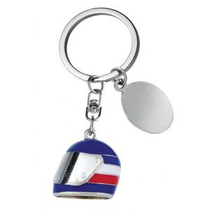 Porte-clés casque de moto France, accessoire en métal, breloque - Product Image 1