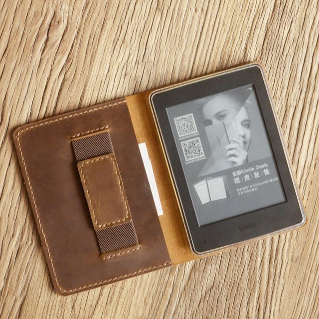 Wholesale Custom Voyage Genuine Leather Cover for 8th Generation Kindle Paperwhite Specific Designed Case for Kindle