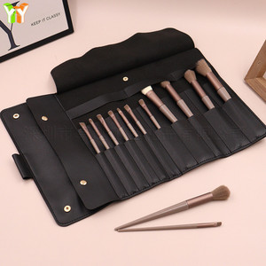 Bolsa de maquillaje elegante y minimalista, paquete de 12 piezas, bolsa portátil para brochas de maquillaje, bolsa de almacenamiento enrollable multifuncional. - Product Image 1