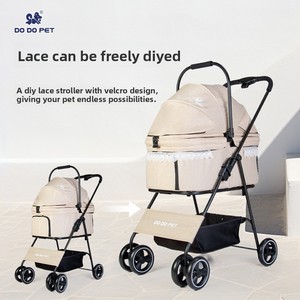 Nouveau chariot de transport métallique pour animaux de compagnie 2026, à fixer sur voiture, 4 roues, pliable, détachable, écologique, toutes saisons, pour chats et chiens, pour les voyages en autonomie - Product Image 2