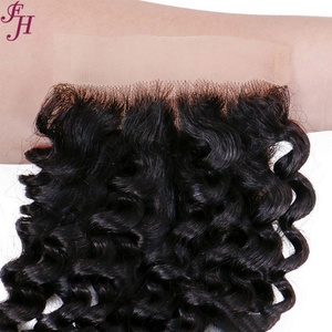 FH Cierre Frontal HD de Encaje Transparente 5x5, Cabello Virgen Remy Brasileño Rizado Profundo Pre-arrancado - Product Image 6