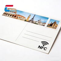 Carte postale de vœux NFC 13,56 MHz personnalisée et écologique pour les fêtes et les cadeaux