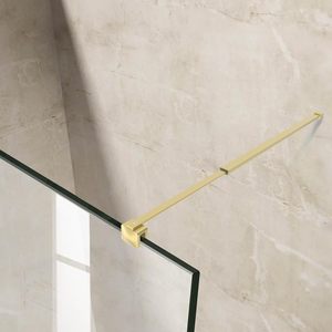 Support <span class=keywords><strong>de</strong></span> <span class=keywords><strong>douche</strong></span> télescopique en acier inoxydable doré pour verre <span class=keywords><strong>de</strong></span> <span class=keywords><strong>douche</strong></span> <span class=keywords><strong>de</strong></span> 300-1200 mm, fixation verre-contre-mur 25 mm - Product Image 4