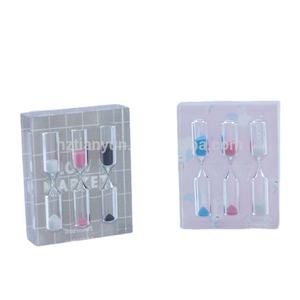 Minuteur en sable acrylique transparent de 1 minute et 5 minutes pour les jeux, la salle de classe et les enfants - Product Image 2