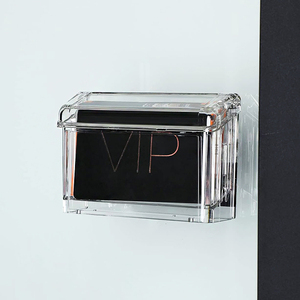 Ngoài trời rõ ràng <span class=keywords><strong>Acrylic</strong></span> chủ thẻ kinh doanh với nắp có bản lề túi duy nhất <span class=keywords><strong>Acrylic</strong></span> hiển thị thẻ kinh doanh hộp cho tường - Product Image 4