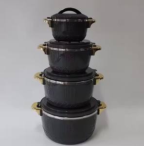 Vintage Style Food <strong>Warmer</strong> 1L 2.5L 4.5L 6.5L Insulated Casserole Set with Gold Handle and Retro <strong>Wheat</strong> Design for Kitchen - Product Image 3