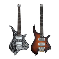 Guitare Basse Électrique Sans Tête Professionnelle Starway OEM ODM E590 E592 6 Cordes, Instrument de Musique à Cordes pour la Performance