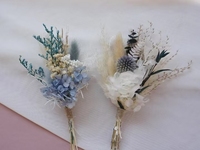 Boho Mini Bouquets De Fleurs Séchées Ensemble Thème Bleu Petite Bouteille Arrangements pour Décorations De Table De Pâques Boîte Aux Lettres Cadeaux