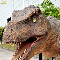 Modelo de Dinosaurio Realista con Control Remoto, Cabeza de Dinosaurio T-Rex de Tamaño Real para Museo