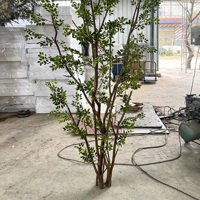 Simulación de árbol de Iron Wintergreen, simulación de flor de Osmanthus, simulación de Osmanthus para jardín exterior, vegetación para paisajismo de centros comerciales