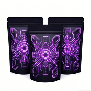 ถุงซิปล็อคแบบตั้งได้ สีดำด้าน ใช้ซ้ำได้ ปิดผนึกด้วยความร้อน พิมพ์กราเวียร์ กันความชื้น ผลิตจากอลูมิเนียมฟอยล์และพลาสติก PE สำหรับบรรจุอาหาร - Product Image 4