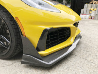 Nouvelle lèvre inférieure avant en fibre de carbone pour Corvette C7 2014-2019 avec pare-chocs ZR1 réplique pour rétrofit/amélioration