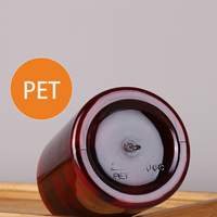 Flacon en plastique pour médicaments de 200 ml, vide, ambre transparent, facile à ouvrir, boîte à pilules en plastique, emballage, conteneur à pilules en PET de 120 ml, 250 ml