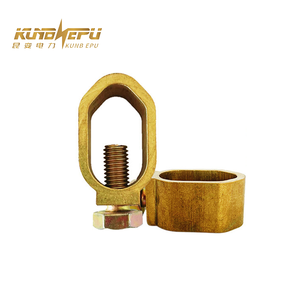 Abrazadera de Tierra Personalizada Kunb, Abrazadera en C de Cobre de 3/4\" para Sistemas de Puesta a Tierra Eléctrica - Product Image 1