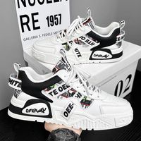Chaussures pour hommes Xiaobai, respirantes, tendance, nouvelle collection, style coréen, à lacets, baskets décontractées de sport, semelle épaisse, niche