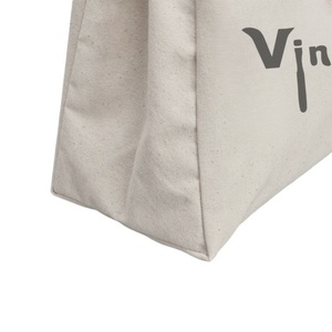 Grand sac fourre-tout en toile de coton écologique personnalisé, durable, grande capacité, haute qualité, réutilisable, avec logo et poches - Product Image 3
