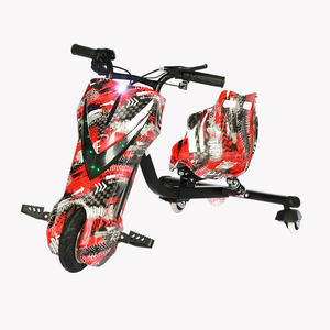 Scooter Eléctrico Azul para Niños, Triciclo de Derrape de Tres Ruedas con Amortiguación y Marco Telescópico - Product Image 6