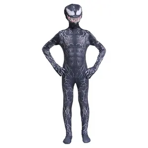 Perfect Quality Halloween Costumes Anime Cosplay Venom Suit Superhero Kids Cosplay Spiderman Venom Costume