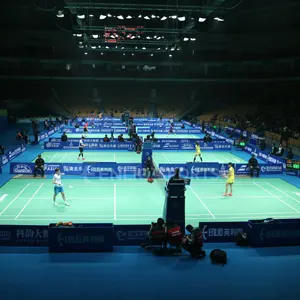 Enlio matras lantai olahraga, bahan PVC tenis dalam ruangan/badminton/Tenis Meja/picleball/tikar lantai lapangan basket