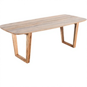 Premium <b>Solid</b> Mango <b>Wood</b> Modern <b>Round</b> <b>Dining</b> <b>Table</b> with Handmade Sculptural Pedestal Base Eco-Friendly Natural Finish - Product Image 3
