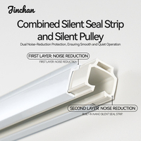 Rail de rideau en aluminium robuste de 3,0 mm, rail coulissant silencieux, rail encastré au plafond de qualité industrielle pour projets hôteliers de luxe