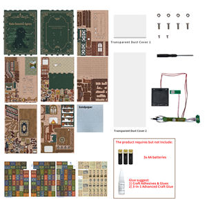 Tonecheer <span class=keywords><strong>Violon</strong></span> Detective Agency DIY Book nook Bookshelf Insert book nook avec lumière led DIY booknook kit dollhouse - Product Image 6