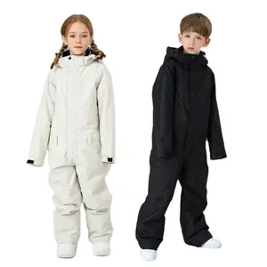 Детский Зимний спортивный лыжный костюм из хлопка, утепленный детский лыжный костюм для девочек, лыжный костюм с капюшоном, рабочие штаны для мальчиков, водонепроницаемый лыжный комплект, 2022
