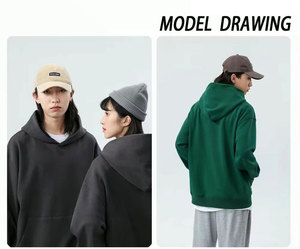 High Quality Heavy Weight Cotton <b>Polyester</b> Stringless Pullover Hoodie Oversized Unisex Custom Fashion Men Autumn ODM - Product Image 2