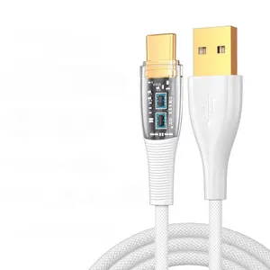 범용 2M 100W USB C 충전 케이블 100W 나일론 고속 급속 충전기 바코드 스캐너 용 순수 구리 전송 코드